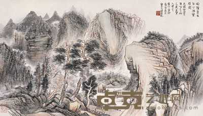 孔戈野 2005年作 心与云俱闲 镜心 50×86.5cm
